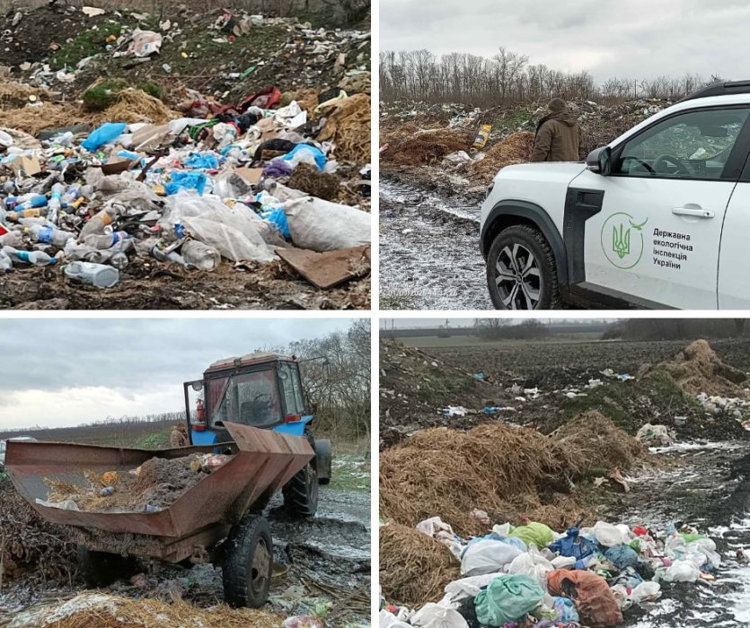 Две масштабные несанкционированные свалки обнаружены в Николаевской области
