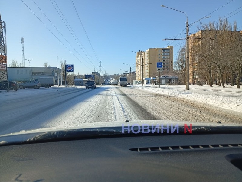 Состояние дорог в Николаеве утром, 19 февраля: скользко и снежная «каша» (фото)