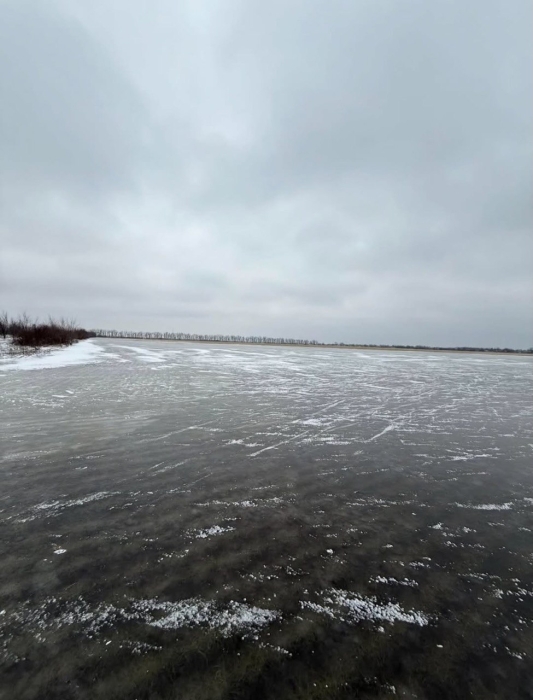 Поля на Миколаївщині перетворилися на замерзлі озера (фото)