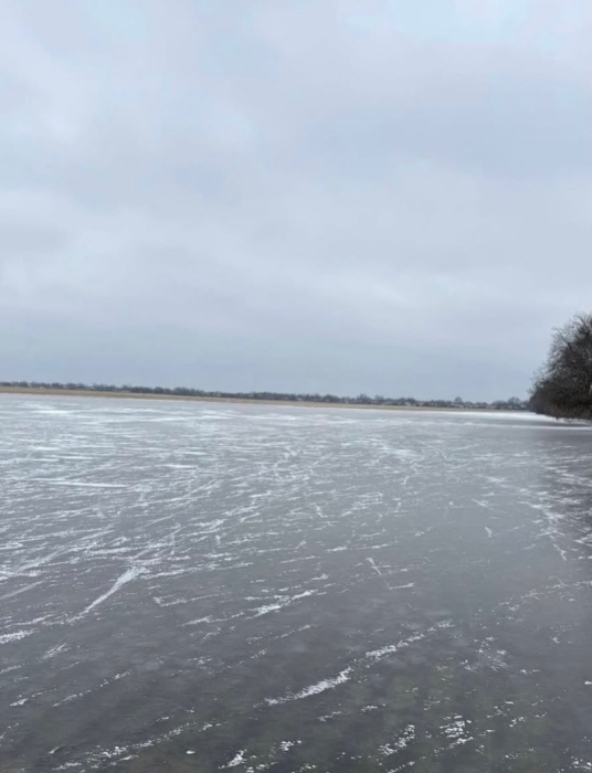 Поля на Миколаївщині перетворилися на замерзлі озера (фото)