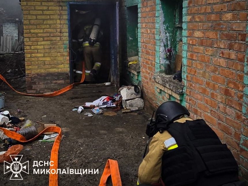 При пожаре в жилом доме пострадала жительница Николаевской области