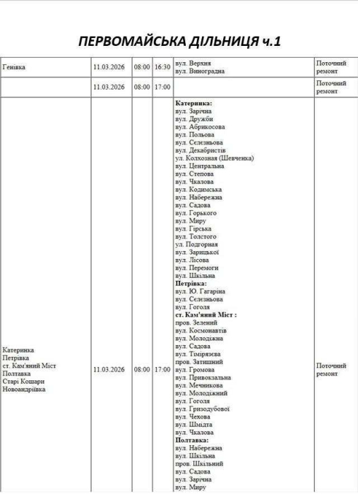 Де завтра не буде світла у Миколаєві (адреси)