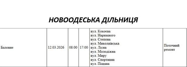 Завтра без света останется ряд адресов в Николаеве
