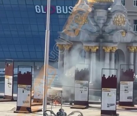 В Киеве обломки «шахедов» упали в центре столицы (видео)