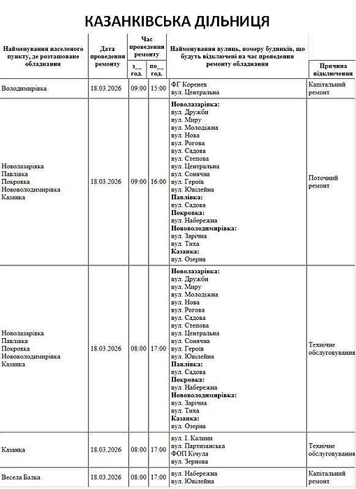 Відключення світла у Миколаєві 18 березня: адреси