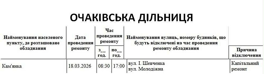 Відключення світла у Миколаєві 18 березня: адреси