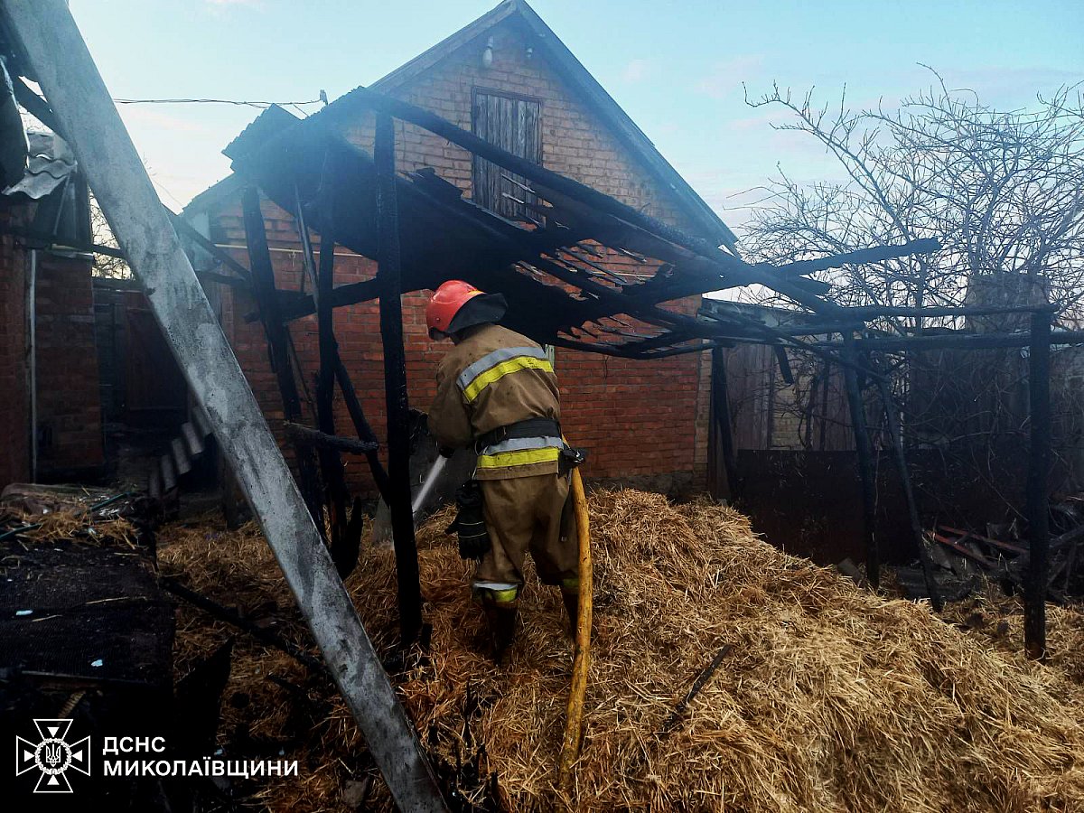 У Миколаївській області за добу ліквідовано 7 пожеж