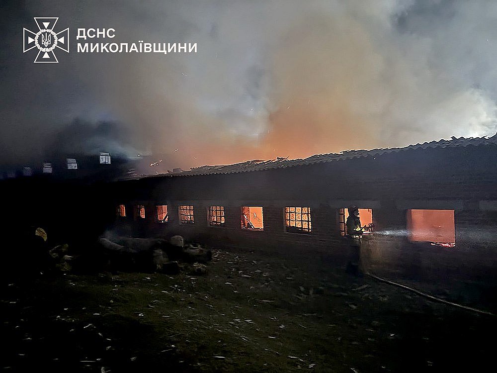 На Миколаївщині горіла свиноферма - гасили 2 години