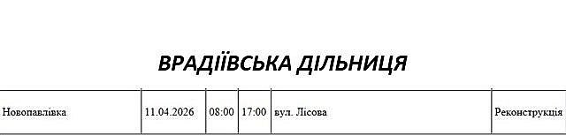 Плановые отключения света в Николаевской области на 11 апреля
