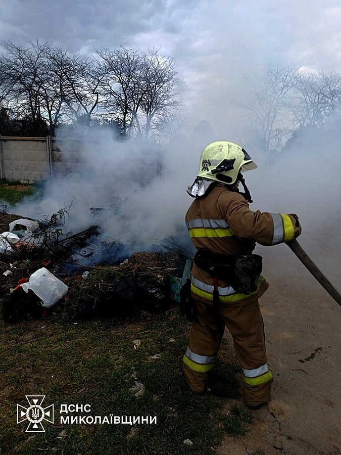 Ночная атака «Шахедов» на Николаевщине: в ГСЧС сообщили площадь возгорания