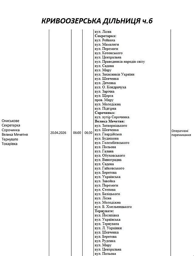Отключение света из-за ремонта: какие улицы в Николаевской области будут завтра обесточены