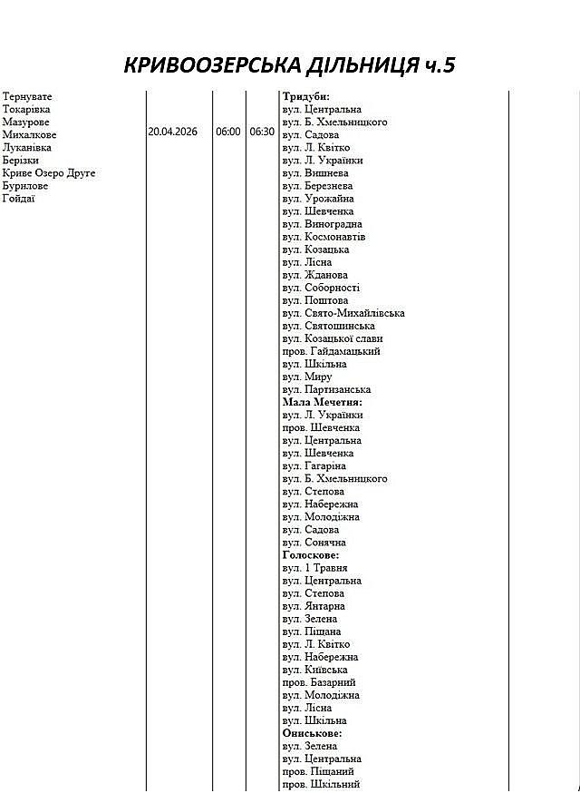 Отключение света из-за ремонта: какие улицы в Николаевской области будут завтра обесточены