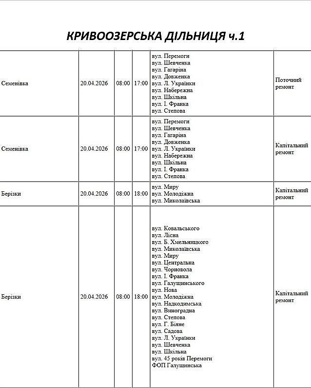 Отключение света из-за ремонта: какие улицы в Николаевской области будут завтра обесточены