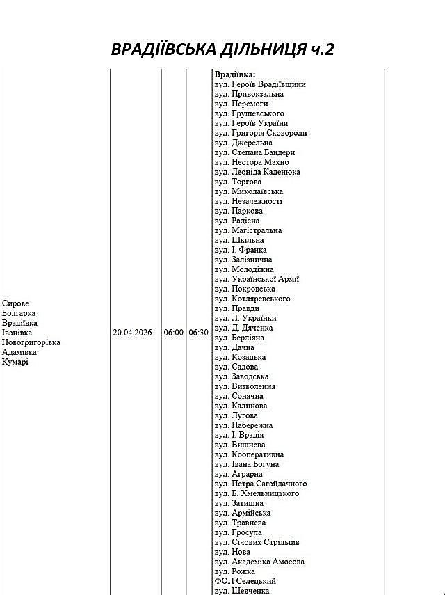 Отключение света из-за ремонта: какие улицы в Николаевской области будут завтра обесточены
