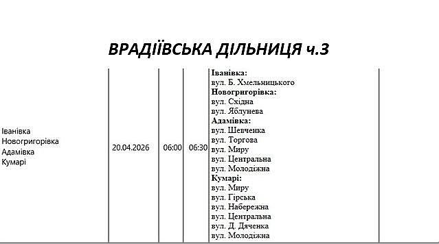 Отключение света из-за ремонта: какие улицы в Николаевской области будут завтра обесточены