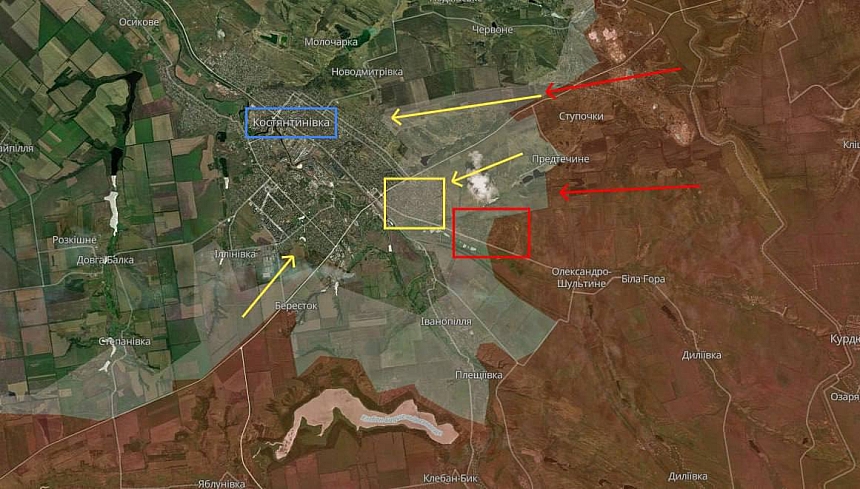 DeepState: росіяни намагаються інфільтруватися у Костянтинівку