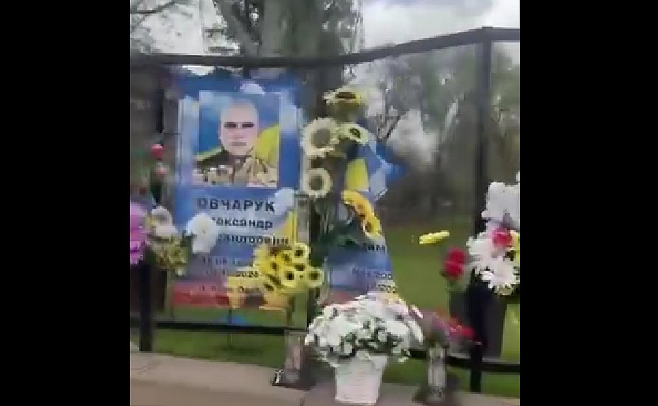 В Новой Одессе сильный ветер частично сдул аллею Героев (видео)