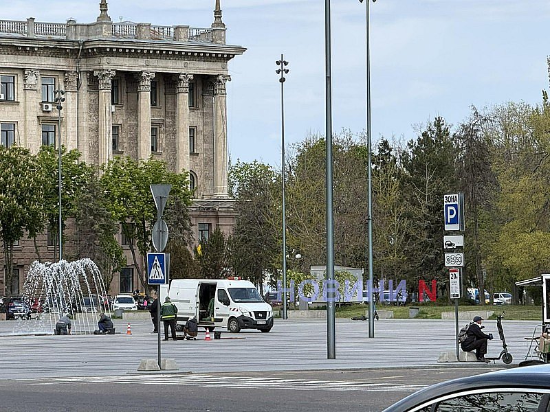 В Николаеве тестируют фонтан на Серой площади