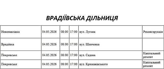 Плановые отключения света в Николаеве и области на 4 мая