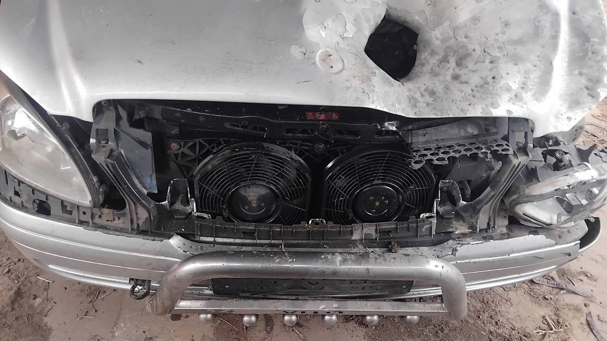 Появилось фото авто, поврежденного ударом FPV-дрона в Николаевской области (обновлено)