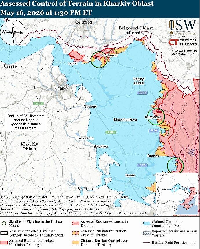 Российское командование преувеличивает успехи под Купянском, - ISW
