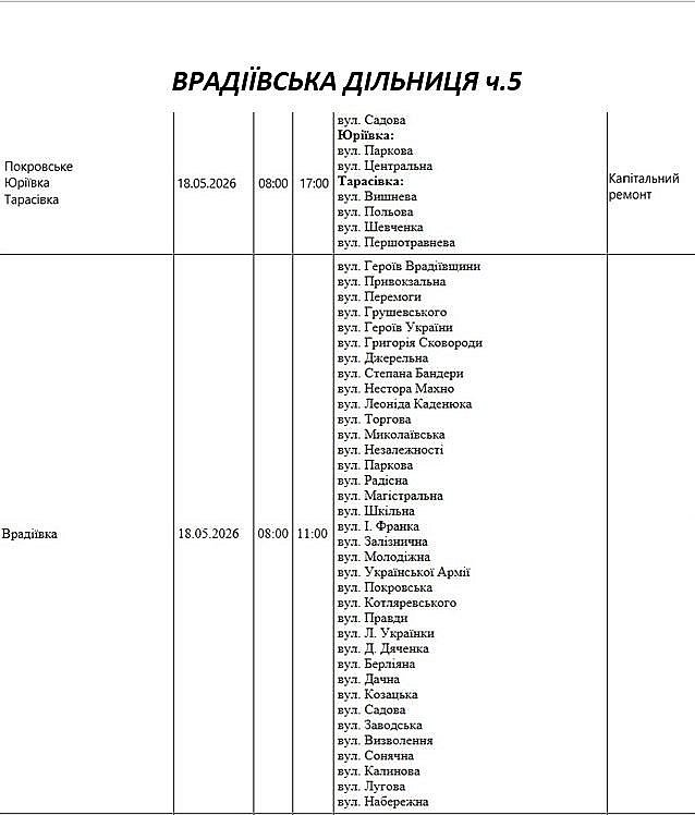 Где в Николаеве и области 18 мая не будет света (адреса)