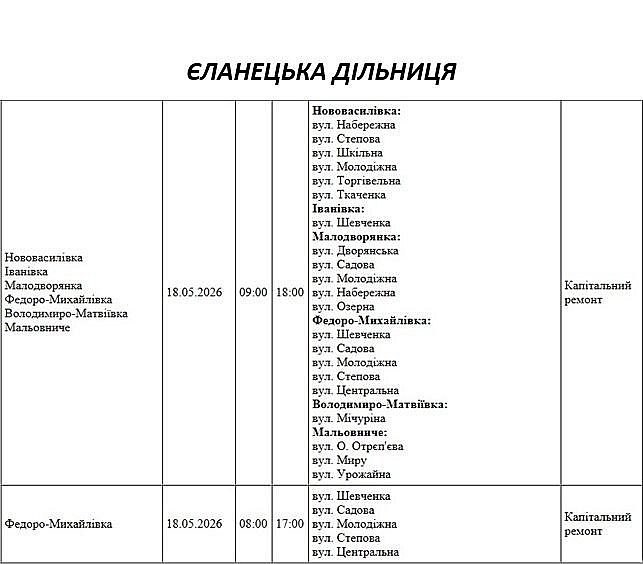Где в Николаеве и области 18 мая не будет света (адреса)