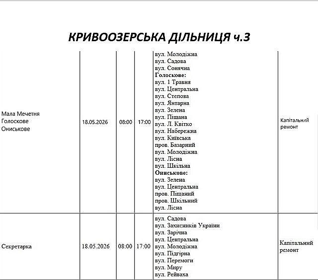 Где в Николаеве и области 18 мая не будет света (адреса)