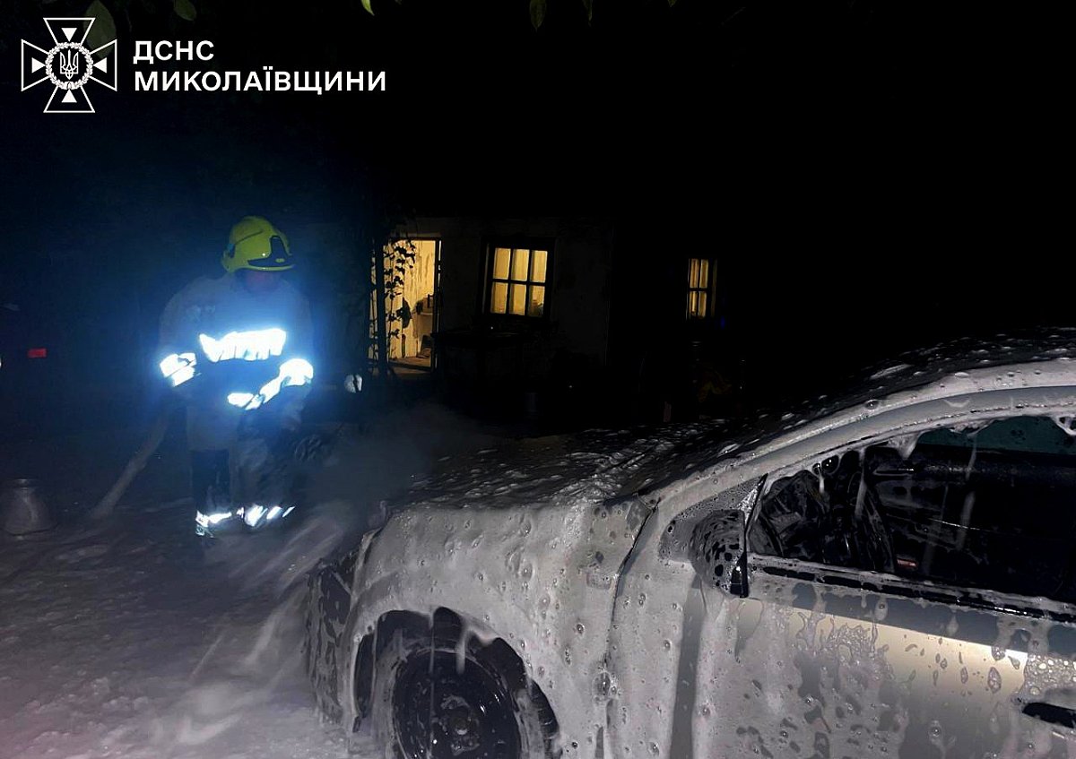 В Николаевской области сгорели автомобили