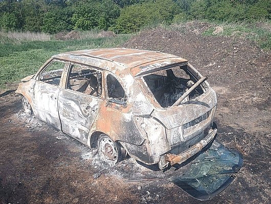 В Винницкой области нашли сожженный автомобиль с телом человека внутри