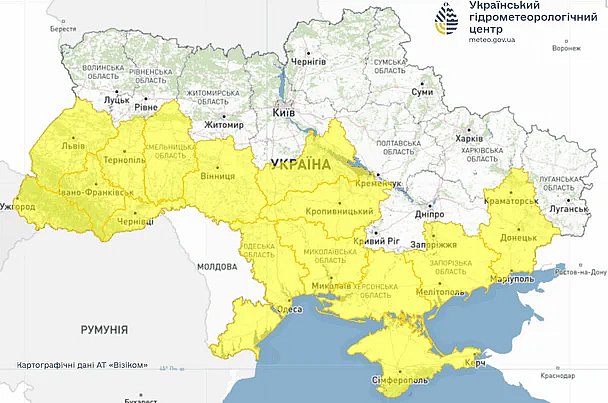 Юг Украины сегодня накроют грозы и сильный ветер, - Укргидрометцентр