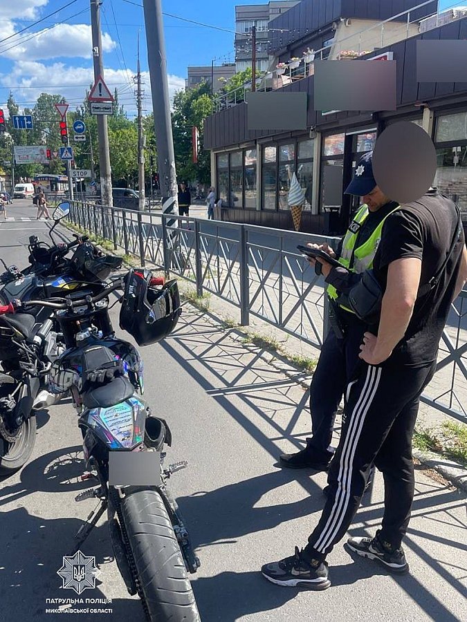 За неделю в Николаеве наказали 16 водителей мотоциклов и мопедов за нарушение ПДД