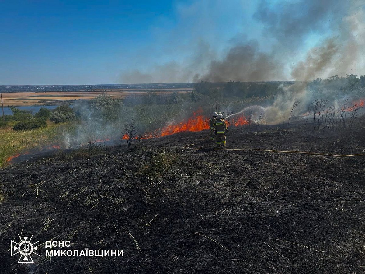 За сутки в Николаевской области произошло 42 пожара, два из них - из-за обстрелов