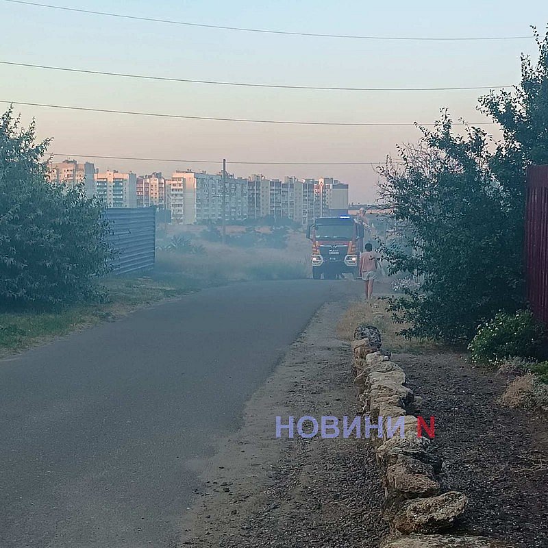 В Николаеве загорелся пустырь: огонь подступает к парковке