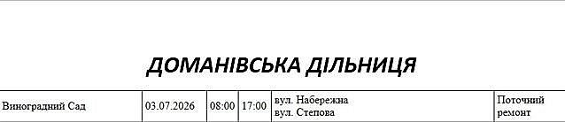 Плановые отключения света в Николаеве и области на 3 июля