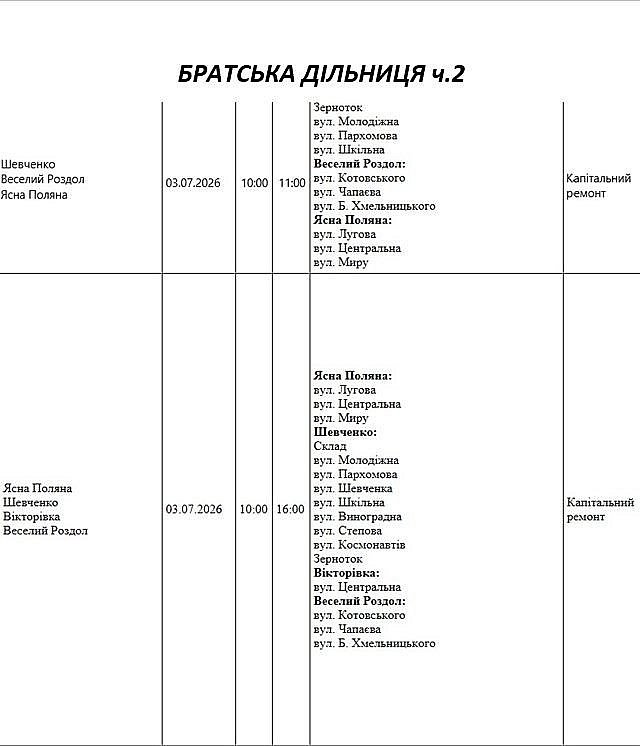Плановые отключения света в Николаеве и области на 3 июля