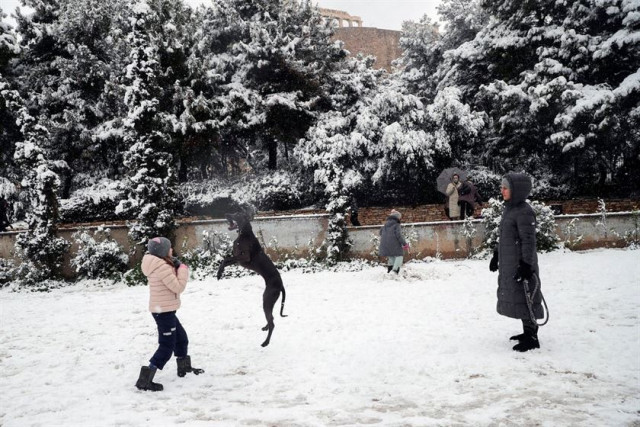 В Афинах и Стамбуле прошёл сильный снегопад (ФОТО)