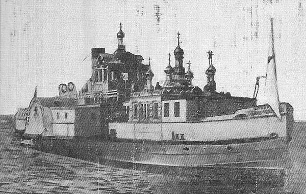 Плавучая церковь Николая Чудотворца, 1910-е г., Каспийское море. ФОТО
