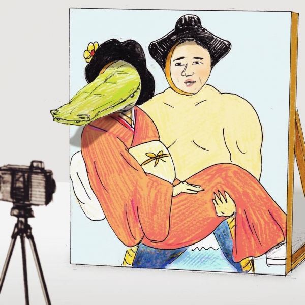 Художник из Японии показал, какой сложной была бы жизнь крокодилов в мире людей