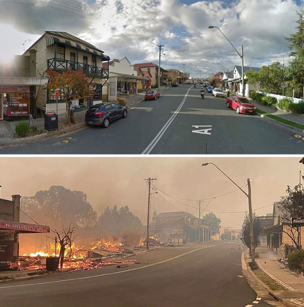 21 снимок "до и после" показывает ужасные последствия пожаров в Австралии