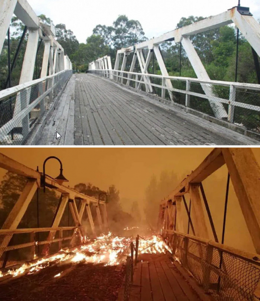 21 снимок "до и после" показывает ужасные последствия пожаров в Австралии
