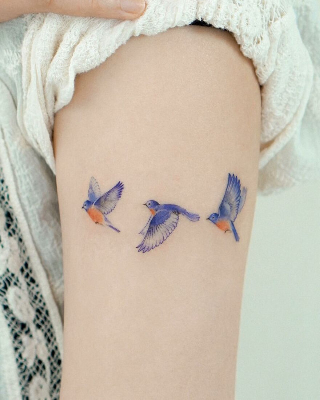 Акварельные татуировки корейского тату-мастера Abii