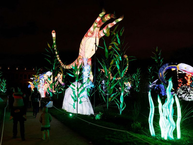 В парижском Саду растений проходит выставка светящихся скульптур