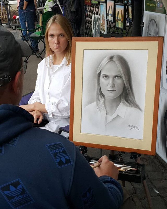 Фотореалистичные портреты чувашского уличного художника 
