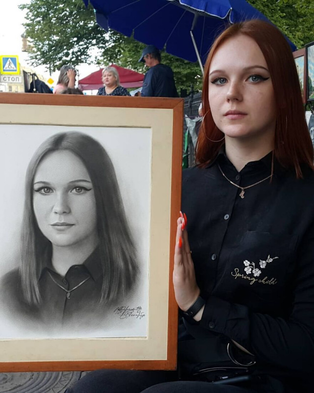 Фотореалистичные портреты чувашского уличного художника 