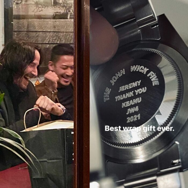 Киану Ривз подарил каждому из своих каскадёров часы Rolex