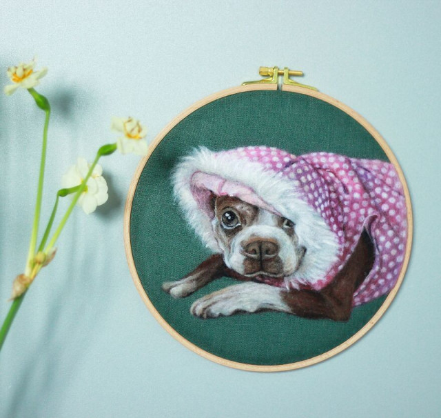 Реалистичные портреты домашних животных из войлочной шерсти (фото)