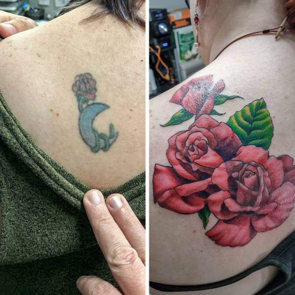 Когда старые или неудачные татуировки получают второй шанс
