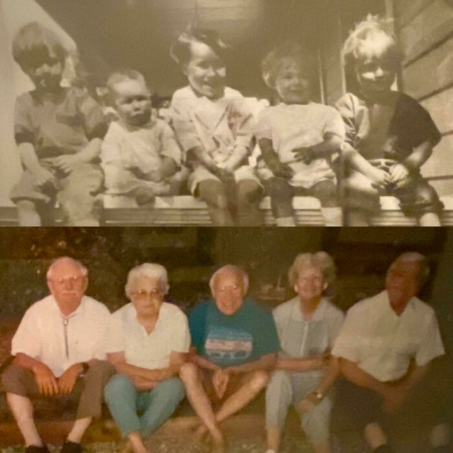 Старые семейные фотографии по-новому 