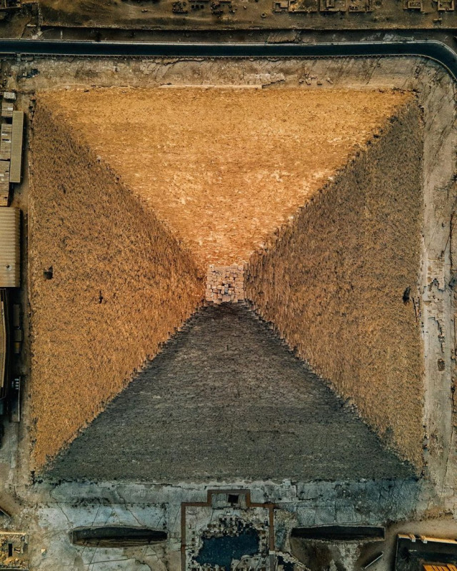 Захватывающий вид с дрона на пирамиду Хеопса (фото)